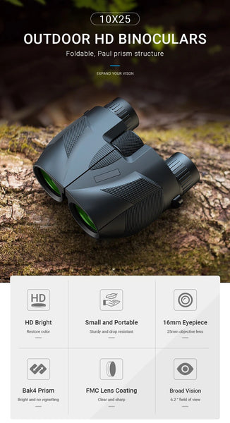 10x25 BAK4 Prism Zoom Binocular – tahoe t-shirts.and.gifts.com