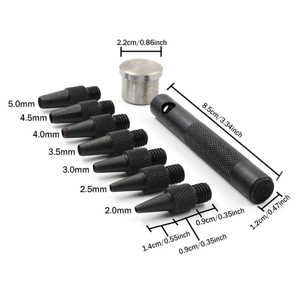 7pc 2-5mm Round Hole Punch Set – tahoe t-shirts.and.gifts.com