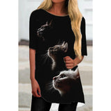 Whimsical Cat Lady Tee