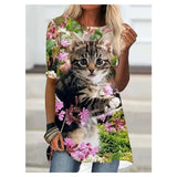 Whimsical Cat Lady Tee