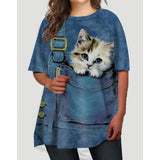 Whimsical Cat Lady Tee