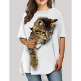 Whimsical Cat Lady Tee