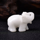 Natural Stone Carved Elephant 2"