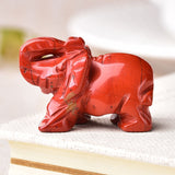 Natural Stone Carved Elephant 2"
