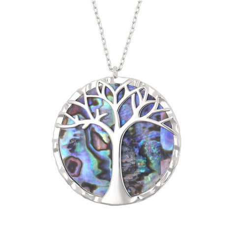 Tree of Life Abalone Pendant Necklace