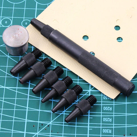 11 Piece Leather Hole Punch Set Includes 0.5mm-5mm Round Hollow