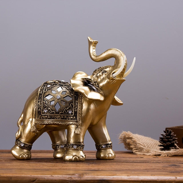 Rhinestone Elephant Sculpture