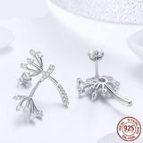 Sterling Silver Blooming Dandelion Stud Earrings