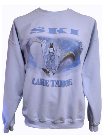 Ski Tahoe Warped Blue Sweatshirt