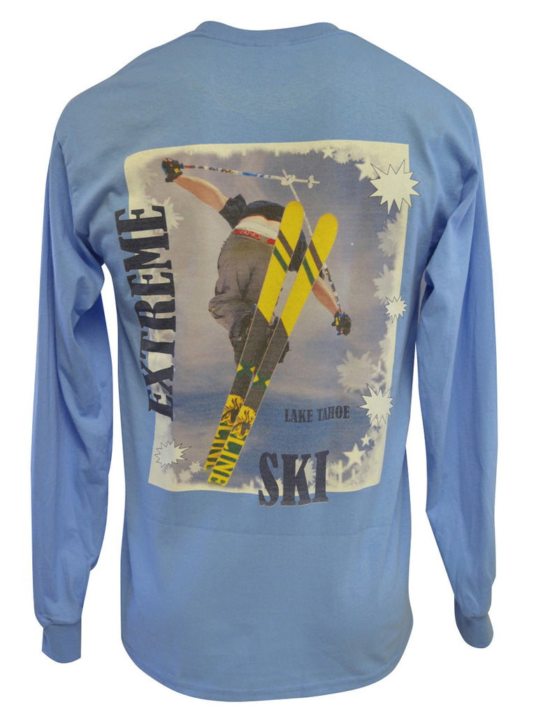 Stripe Skis Carolina Blue T-shirt Medium